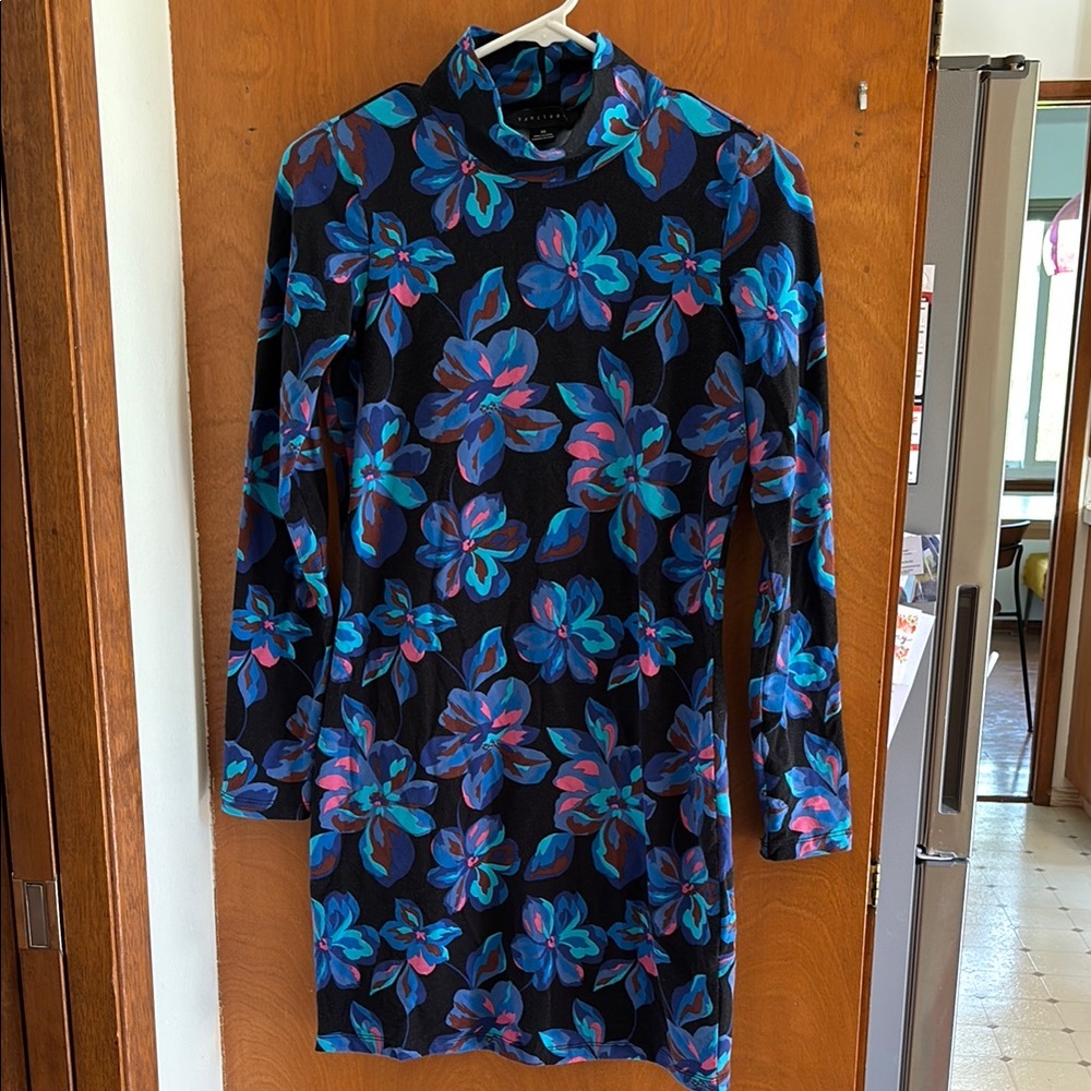 Sanctuary Floral Blue and Pink Dress